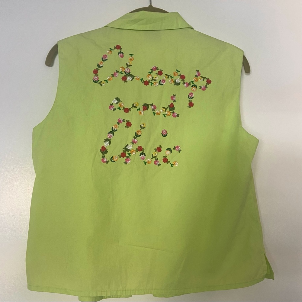 Vintage Moschino embroidered top